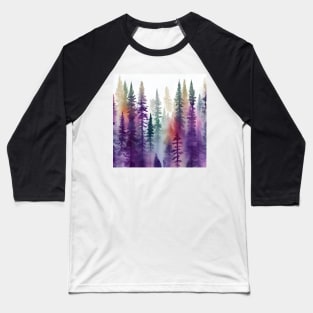 Pine Tree watercolor landscape 6 Baseball T-Shirt